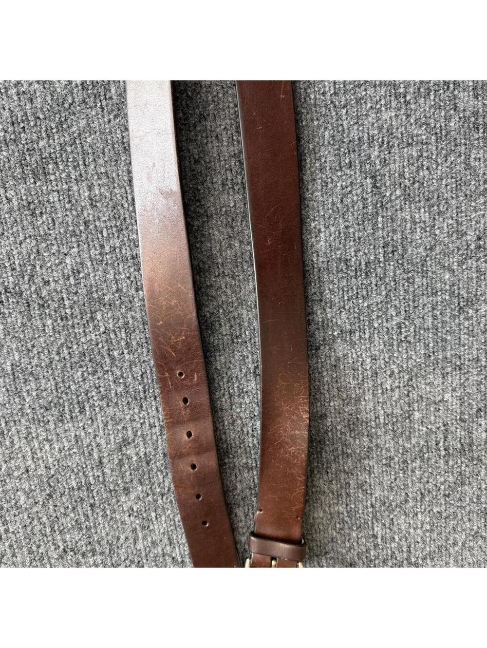 Allen Edmonds brown leather belt with buckle